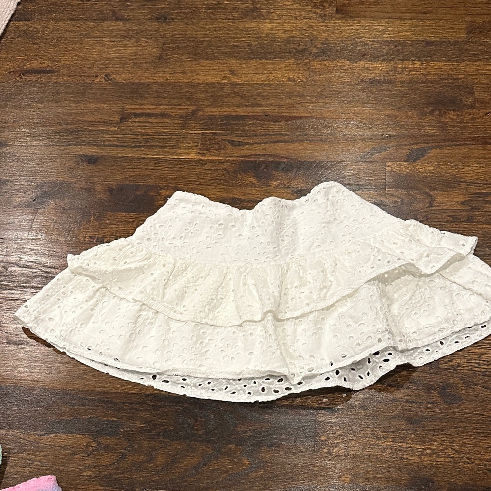 Katie J NYC eyelet Skirt - white Sixe XL